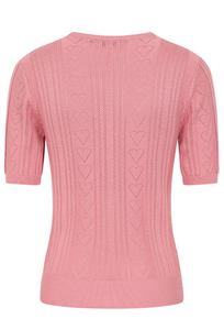 Top Ruby Heart, Feinstrick , Rosa