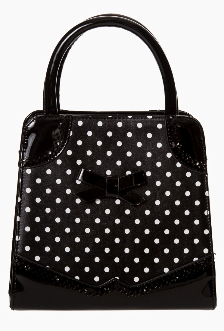 Tasche, Hands off my Polka, Schwarz-Wieß-Pünktchen
