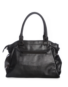 Tasche Sabrina, Schwarz mit Katzenapplikation