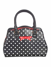 Laden Sie das Bild in den Galerie-Viewer, Tasche Poppy Polka, Schwarz/Rot/Weiß
