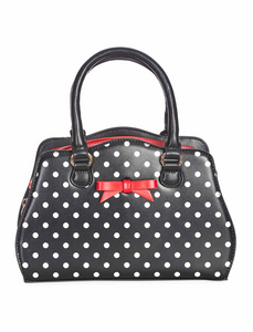 Tasche Poppy Polka, Schwarz/Rot/Weiß