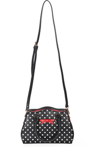 Tasche Poppy Polka, Schwarz/Rot/Weiß
