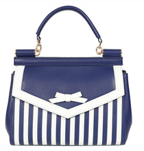 Laden Sie das Bild in den Galerie-Viewer, Tasche Ravello, Blau-Weiss-Gestreift
