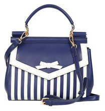 Laden Sie das Bild in den Galerie-Viewer, Tasche Ravello, Blau-Weiss-Gestreift

