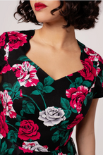 Laden Sie das Bild in den Galerie-Viewer, Swingkleid Paint me Roses, Bunt
