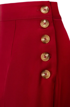 Laden Sie das Bild in den Galerie-Viewer, High Waist Marlenehose Ginger, 40&#39;s, Dunkelrot
