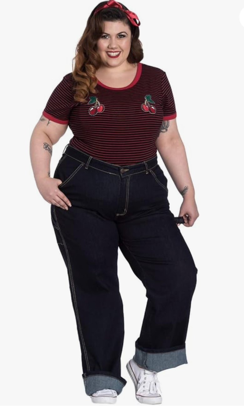 Jeanshose  Carpenter,50's, Denim Plus Size