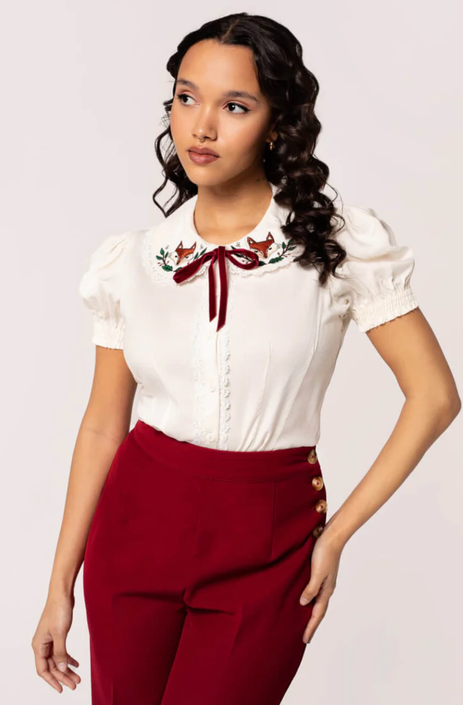 Bluse Basil Fox, Ivory