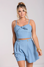 Laden Sie das Bild in den Galerie-Viewer, Crop Top Utah, Hellblau
