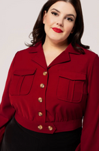 Laden Sie das Bild in den Galerie-Viewer, Jacke Ravenwood, Dunkelrot, Plus Size
