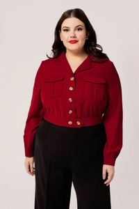 Jacke Ravenwood, Dunkelrot, Plus Size
