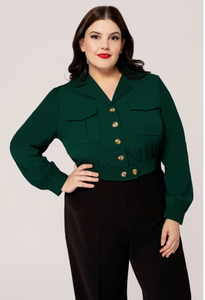 Jacke Ravenwood, Dunkelgrün, Plus Size