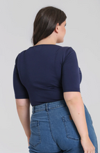 Laden Sie das Bild in den Galerie-Viewer, Top Philippa 50&#39;s Basic, Navy
