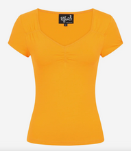 Laden Sie das Bild in den Galerie-Viewer, Top Mia, 50&#39;s Basic, Ocker-Orange
