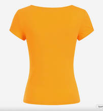 Laden Sie das Bild in den Galerie-Viewer, Top Mia, 50&#39;s Basic, Ocker-Orange
