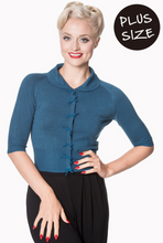 Laden Sie das Bild in den Galerie-Viewer, Cardigan April, Petrol, Plus Size
