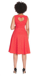 Swingkleid Dot Days 50's, Polka Rot
