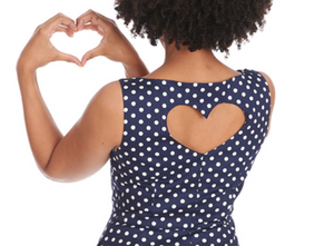 Swingkleid Dot Days 50's, Polka Navy, Plus Size