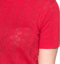 Laden Sie das Bild in den Galerie-Viewer, Feinstrick Pulli Nautical ,Rot, Plus Size
