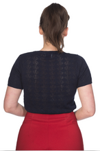 Laden Sie das Bild in den Galerie-Viewer, Feinstrick Pulli Nautical ,Schwarz, Plus Size
