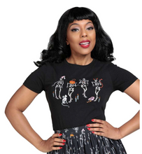 Laden Sie das Bild in den Galerie-Viewer, T-Shirt Skeleton Boo-Gie , Schwarz, Plus Size

