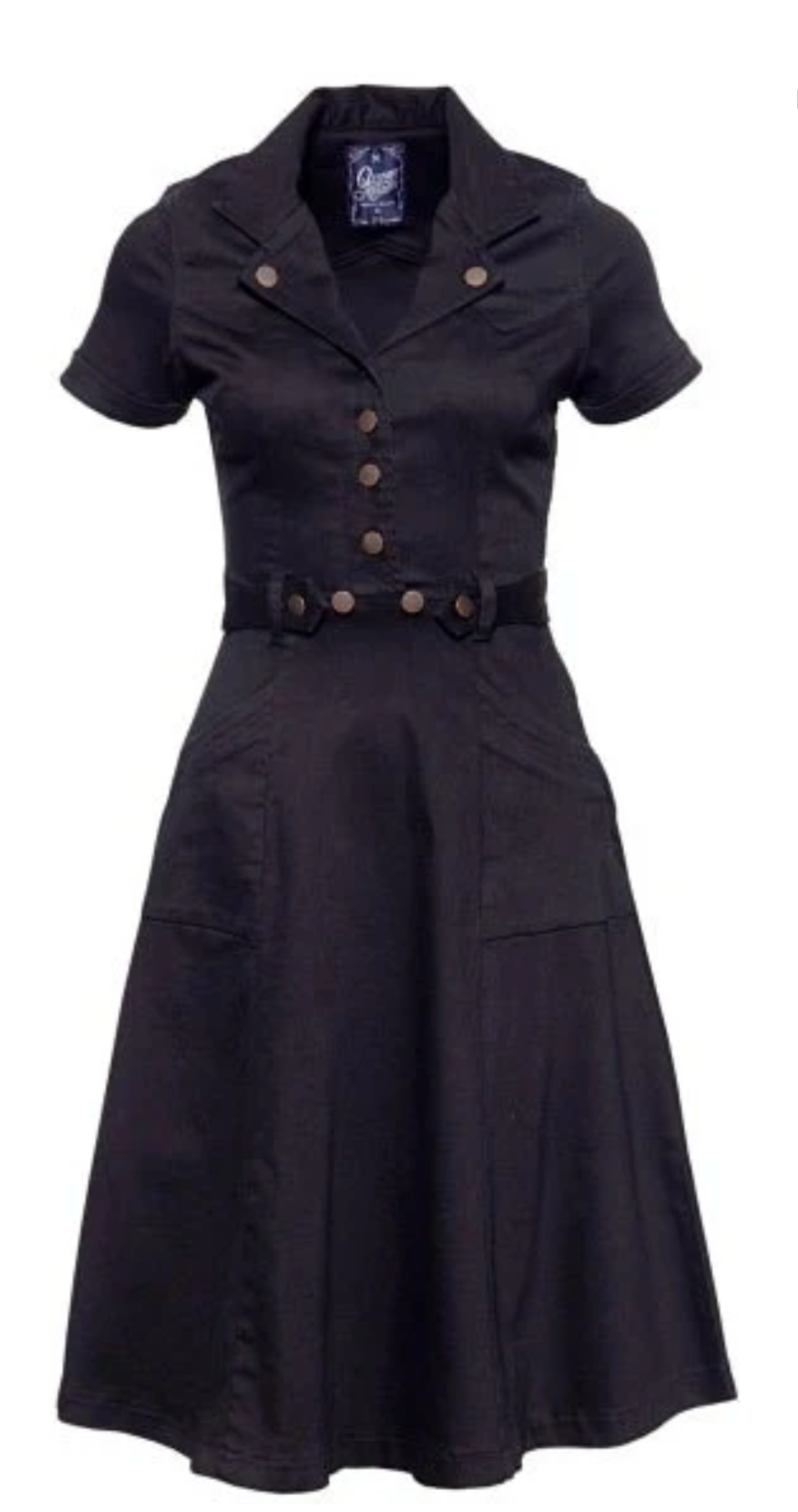 Jeans-Swingkleid Workwear, Schwarz