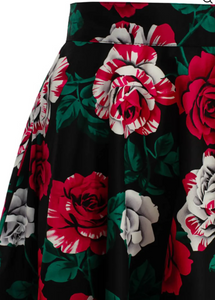 Swingrock Paint me Roses, Schwarz, Plus Size