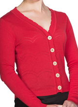 Laden Sie das Bild in den Galerie-Viewer, Cardigan June, Rot, Plus Size
