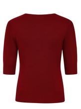 Laden Sie das Bild in den Galerie-Viewer, Feinstrick-Pulli Grace, Bordeaux
