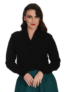 Cardigan Violet, Schwarz, Plus Size