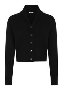 Cardigan Violet, Schwarz, Plus Size