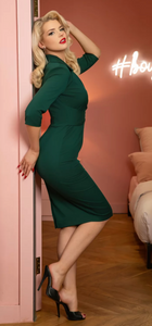 Bleistiftkleid Imogen, Flaschengrün