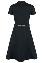Laden Sie das Bild in den Galerie-Viewer, Swingkleid Workwear, Denim-Schwarz
