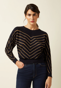 Pullover Joy Plume, Kaschmir-Baumwollmix, Schwarz