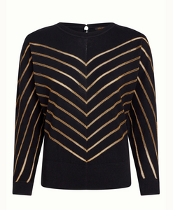 Pullover Joy Plume, Kaschmir-Baumwollmix, Schwarz