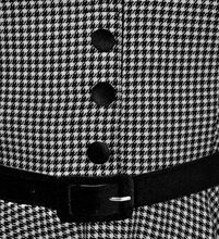 Laden Sie das Bild in den Galerie-Viewer, Swingkleid Teddy ,Houndstooth Schwarz/Weiß
