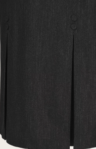 The Tripple Step Skirt, Wollmix, Black & Charcoal Tweed, Plus Size