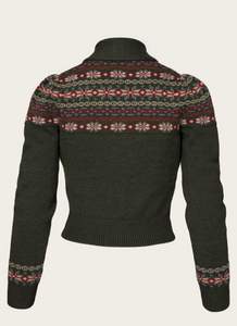 Cardigan The Fair Isle, Merinowolle, Pine Green
