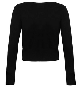 Cardigan Chester mit herbstlichem Motiv,Schwarz