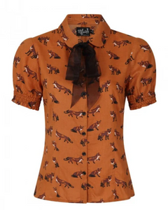 Bluse Vixey Fox 40's, Braun