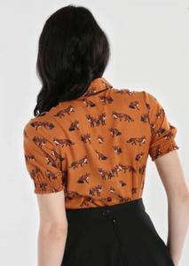 Bluse Vixey Fox 40's, Braun