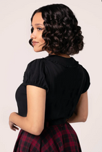 Laden Sie das Bild in den Galerie-Viewer, Vintage Bluse Winnie 40&#39;s mit Blumenstickerei
