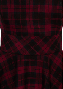 Latzkleid Carmina 50's Pinafore, Burgundy, Plus Size
