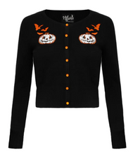 Laden Sie das Bild in den Galerie-Viewer, Cardigan Hollow Skulls, Schwarz, Plus Size

