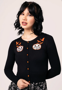 Cardigan Hollow Skulls, Schwarz, Plus Size