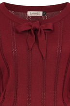 Laden Sie das Bild in den Galerie-Viewer, Feinstrick-Pullover Angel Pointelle Burgundy
