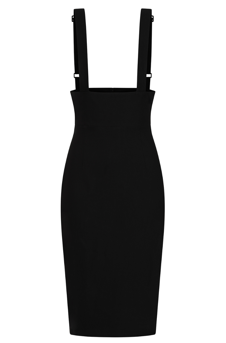 Bleistiftrock mit Trägern Maeve, Schwarz, Plus Size