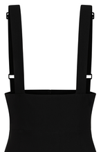 Laden Sie das Bild in den Galerie-Viewer, Bleistiftrock mit Trägern Maeve, Schwarz, Plus Size
