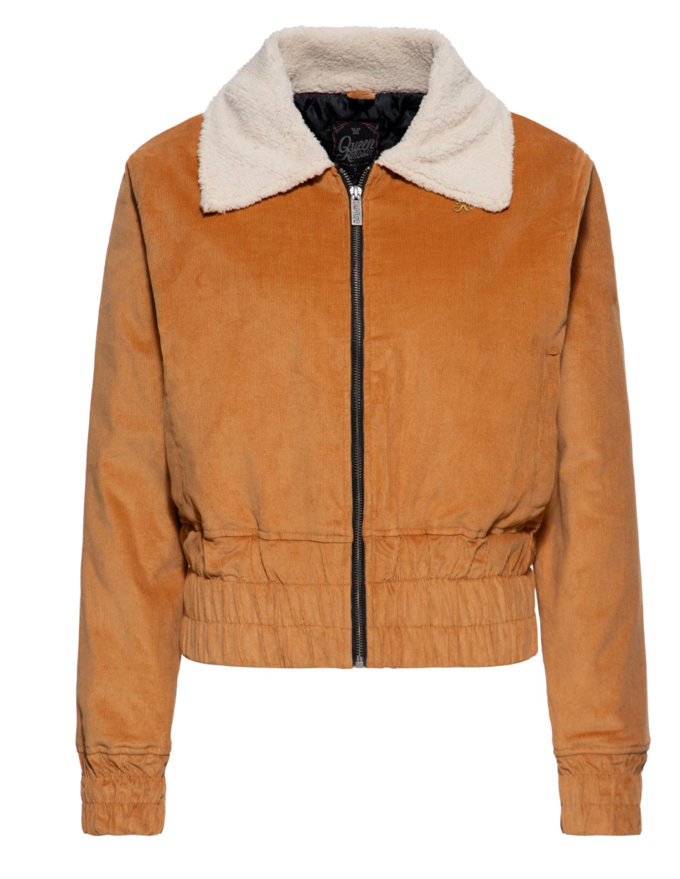 Fliegerjacke aus Cord, Senfbraun
