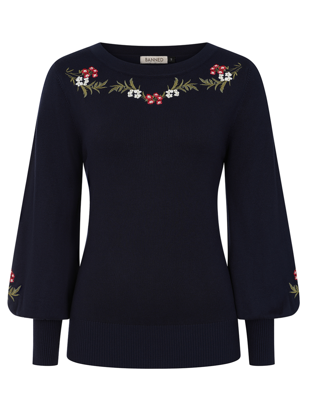 Vintage Pullover, Carla Romantic, Navy